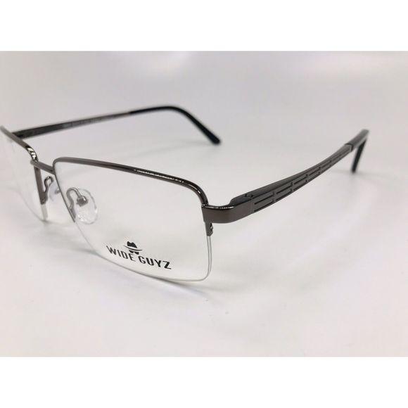 New Wide Guyz Gunmetal CLYDE Eyeglasses 57mm for The Stylish Large Man - Picture 4 of 12